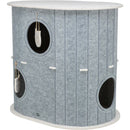 36267 Cave Mara, felt, 2 levels, oval, 66 x 62 x 46 cm, sand/grey