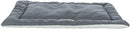 37236 Farello lying mat, plush/wooven fabric, 90 x 65 cm, white-grey/grey