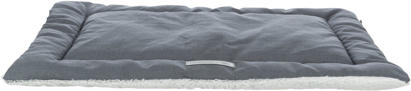 37235 Farello lying mat, plush/wooven fabric, 70 x 55 cm, white-grey/grey