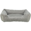 37276 Jonna vital bed, corduroy plush, rectangular, 120 x 80 cm, light grey