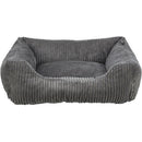 372771 Jonna vital bed, corduroy plush, rectangular, 80 x 60 cm, dark grey