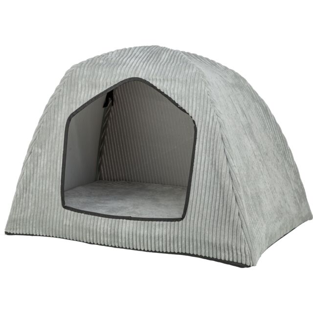374040 Jonna Vital cave, corduroy plush, 55 x 55 x 75 cm, light grey
