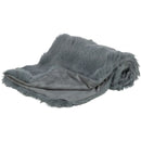 374114 Elli blanket, plush/suede, 100 x 70 cm, dark grey