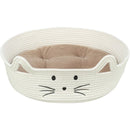 374890 Cat basket, round,  45 cm, white/light brown