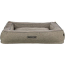 377510 Liano bed, woven fabric/velvet, rectangular, 60 x 50 cm, taupe