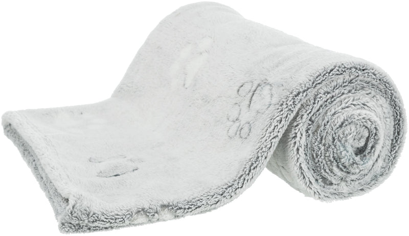 37849 Nando blanket, soft fleece, 150 - 100 cm, light grey