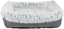 38022 Harvey bed, square, 60 x50 cm, grey/white-black