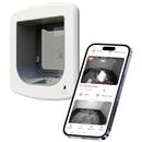 38810 ZeroMouse - cat flap with integrated prey detection, 22.6 x 24.5 x 12.3 cm, white