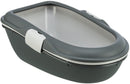 40154 Berto cat litter tray, with separating system, 39 x 22 x 59 cm, dark grey/pastel