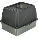 40223 Stainless steel hop-in litter tray, 40 x 39 x 52 cm, grey