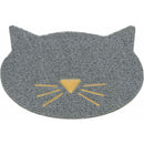 40400 Cat litter tray mat, cat head, PVC, 42 cm/40 cm, light grey