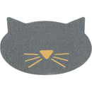 40401 Cat litter tray mat, cat head, PVC, 60 cm/50 cm, light grey