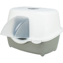 40580 Outdoor litter tray Davio Top, with hood, 56 x 39 x 39 cm, sage/white