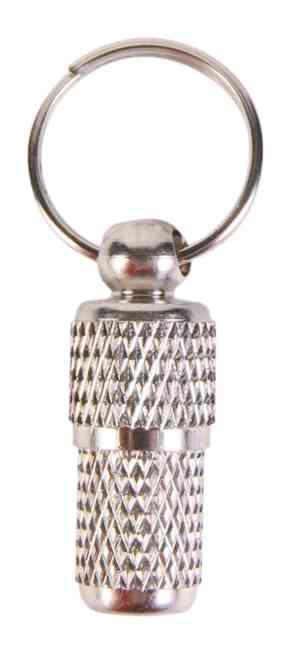 4151 I.D. tag, metal, chrome