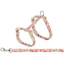 41912 Cat harness with lead, flower power, 35-59 cm/13 mm, 1.20 m, various
