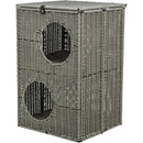 43222 Cave Amalia, 2 levels, polyrattan, rectangular, 37 x 57 x 35 cm, grey