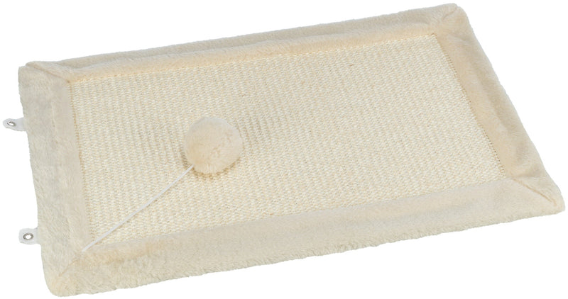 4325 Scratching mat with plush border, 55 x 35 cm, natural/brown