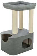 44475 Viviana scratching tree, square, 86 cm, blue/grey