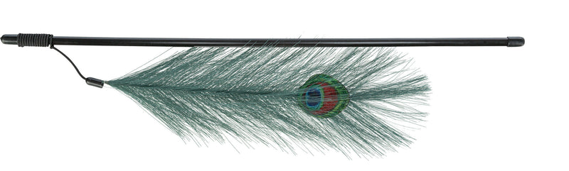 4509 Playing rod with peacock feather, 47 cm