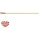 45476 Playing Rod with Heart, Wood, Catnip, 40 cm
