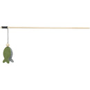 45547 Teaser rod fish, wood/felt, catnip, 48 cm