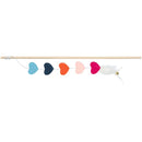 45548 Teaser rod hearts, wood/felt, catnip, 48 cm