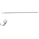 45612 Playing rod with ball and feathers, plastic/plush, 46 cm