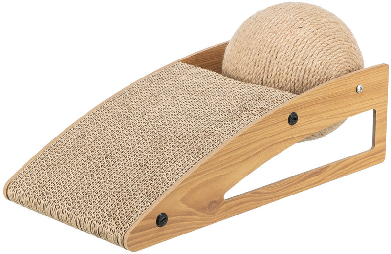 48023 Scratching ramp with ball, cardboard/mdf, 40 x 17 x 20 cm