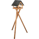 55822 Feeding house with stand, wood, 35 x 33 x 29 cm/1.23 m, wood look