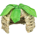 61113 House with corn leaves, grass, round, 13 x 10 x 13 cm