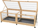 62487 Indoor run, guinea pigs/rabbits, wood/metal, 150 - 50 - 60 cm