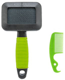 6288 Small animal soft brush, 7 x 13 cm, green