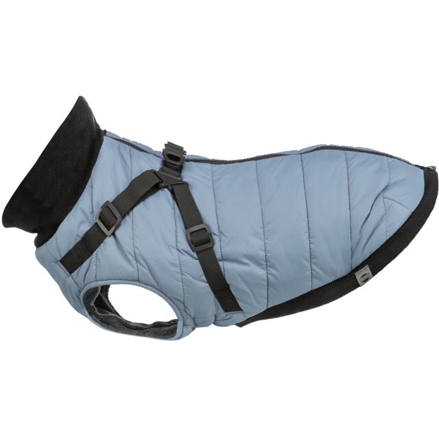 6803442 Pontis coat with harness, XS: 30 cm, blue-grey
