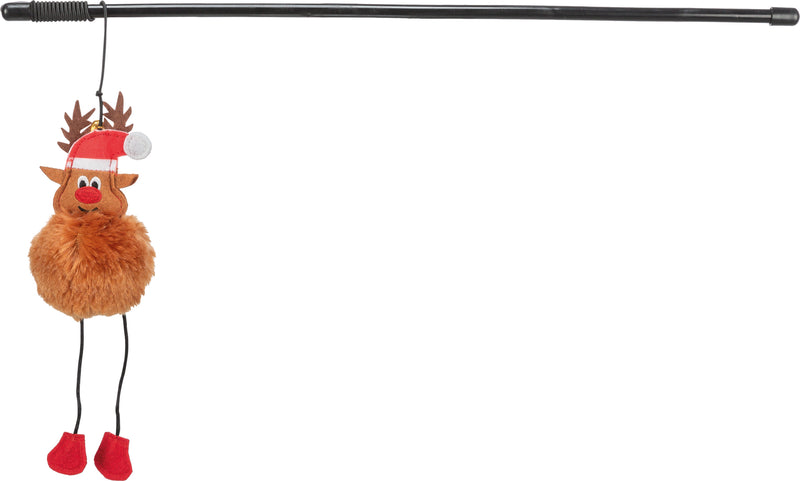 92452 Xmas playing rod reindeer, plastic, 45 cm