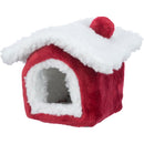 92652 Xmas cuddly cave, degus, 23 - 18 - 24 cm, red/white