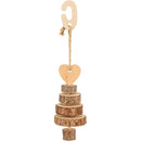 92658 Xmas tree on a rope, bark wood,  7 x 28 cm