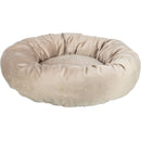 927103 Xmas Livia bed, round, velvet look,  50 cm, beige