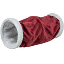 927136 Xmas tunnel, plush/lambfur look, 20 x 50 cm, red/white