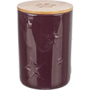 927157 Xmas snack jar, ceramic, 13 x 19 cm, bordeaux