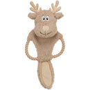 927171 Xmas reindeer with rope, plush/rope, 47 cm