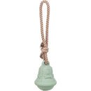 927172 Xmas bell on a rope, natural rubber/rope, 12/36 cm, petrol