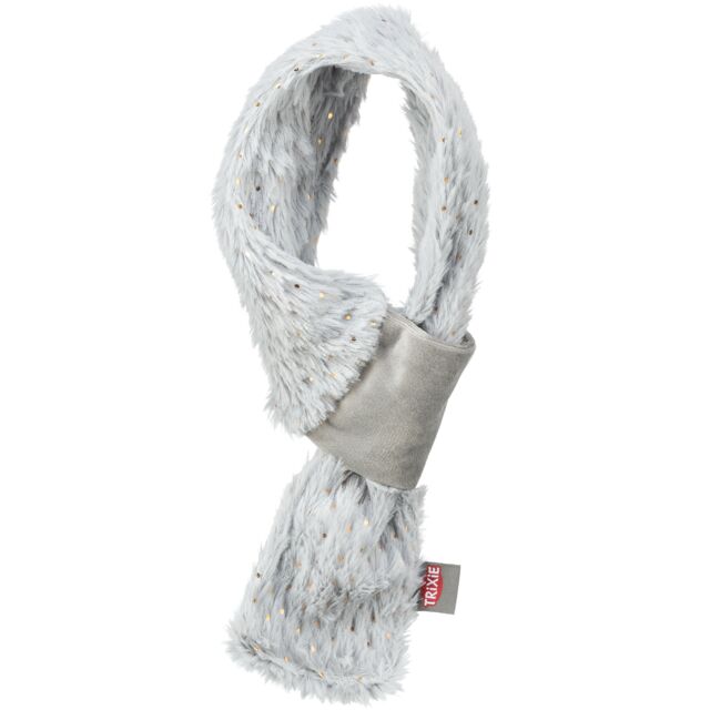 927335 Xmas scarf, plush, M: 70 cm, grey