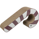 92771 Xmas candy cane, cardboard, 42 x 13 x 21.5 cm, dark red / white