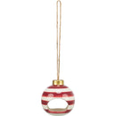 92772 Xmas feeding bowl for birds, 12 cm, bordeaux/cream