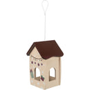 92773 Xmas feeding house for hanging, painted wood, 18 x 28 x 17 cm, cream