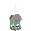92774 Xmas feeding house for hanging, painted wood, 18 x 28 x 17 cm, petrol