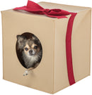 92375 Cave present, felt, 33 x 37 x 33 cm, light brown