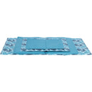 28765 Cooling mat with leaf print, 65 x 50 cm, light blue