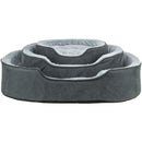 374062 Vital Bed Lino Soft, Oval, 110 x 92 cm, grey/light grey