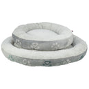 377026 Jimmy Soft bed, flanell/plush, round, 50 cm, light grey